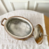 Silver metal tureen