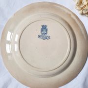 Antique dessert plates mismatched iron earth