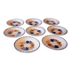 8 dessert plates from the Moulin des Loups factory around 1930