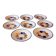 8 dessert plates from the Moulin des Loups factory around 1930