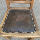 Art Deco chair in wood and brown
