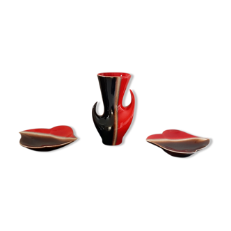 Verceram vase and pocket emptier set