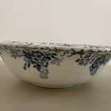 Boulenger blue ironstone salad bowl with Floréal pattern