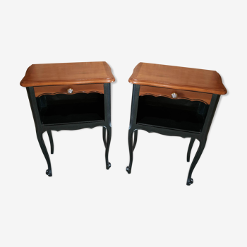 Pair of black bedsides