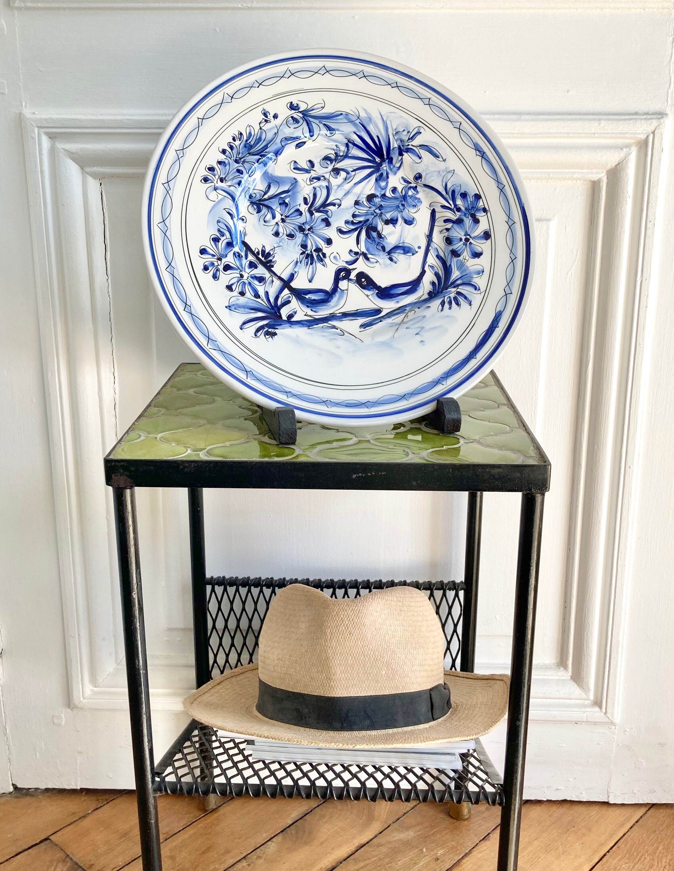 Decorative plate ceramic birds