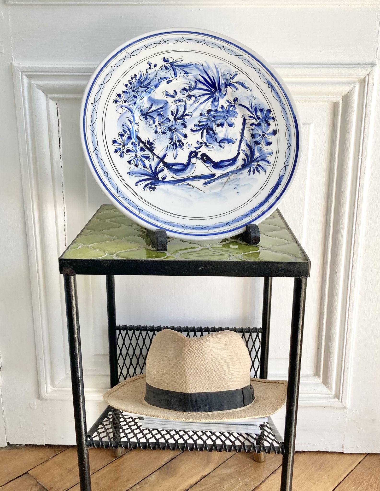Decorative plate ceramic birds