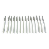 14 couteaux par Nathalie George pour Air France, inox, vintage