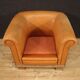 Italian design armchair in leather from the 70s