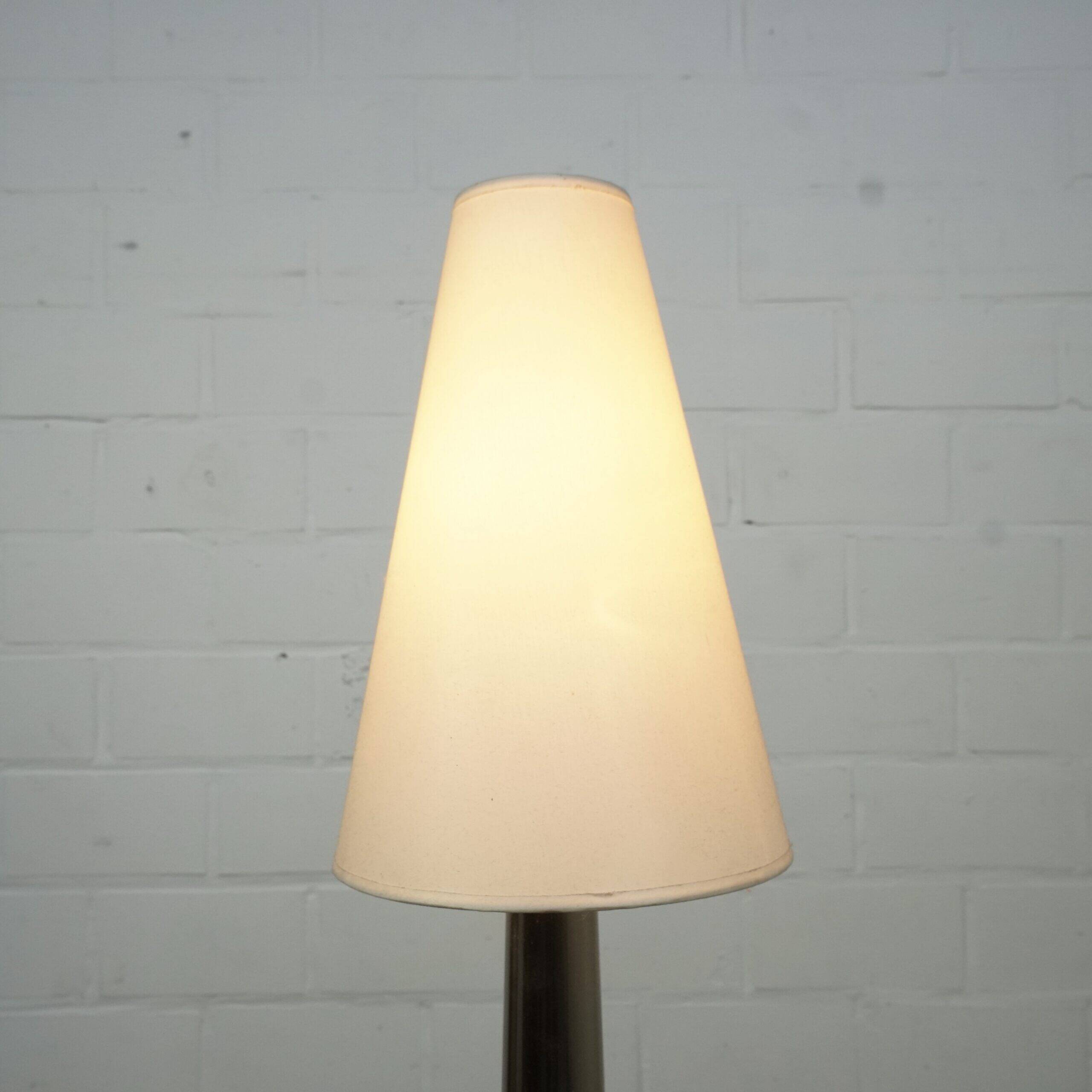 Postmodern side table with lamp