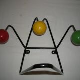 Coat hook; 3 balls - Dupré-Hauser from the 1950s