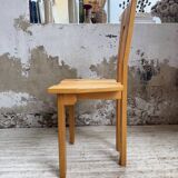 Set of 6 solid oak Seiltz chairs