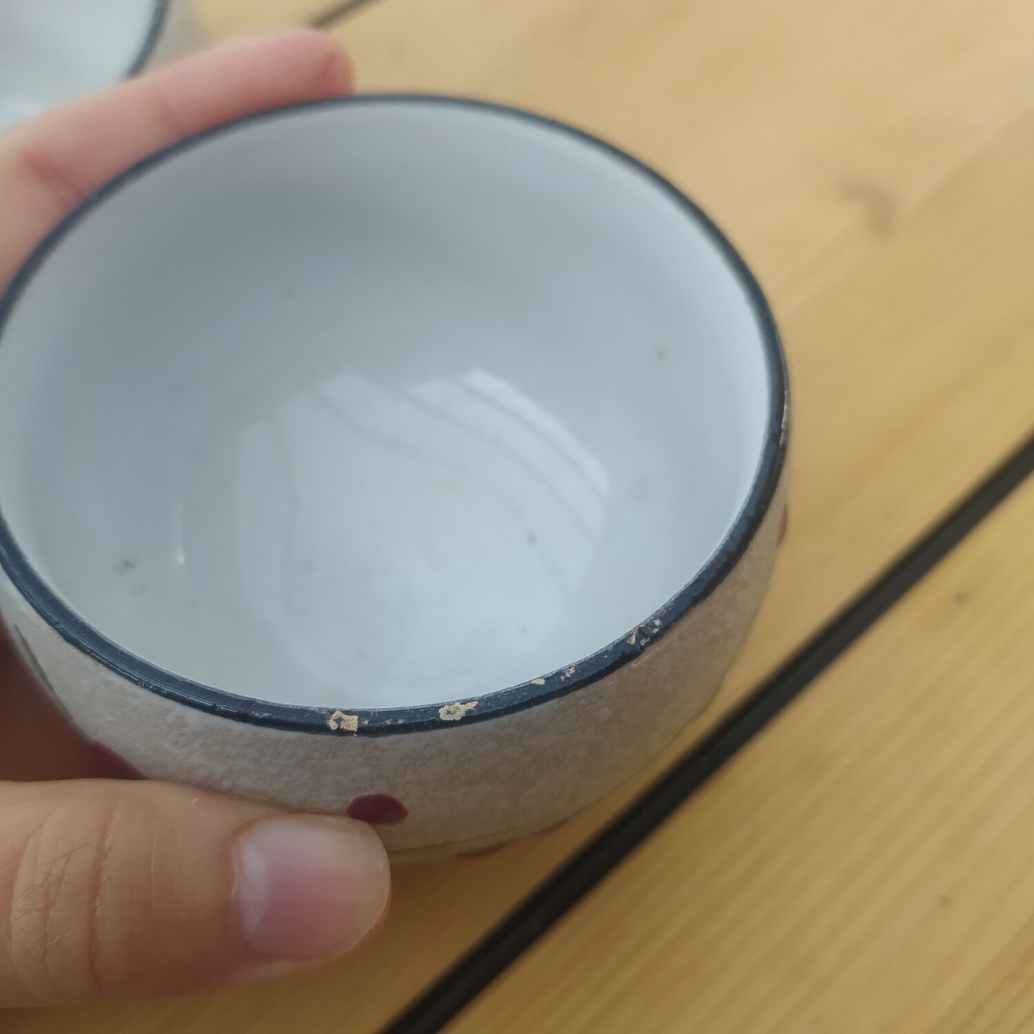 Lot de cinq tasses à thé japonais vintage