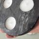 Pair of Vintage Marble Triple Tealight Candle Holders – Black & White