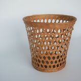 Vintage paper basket in rattan