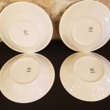 4 GIEN Arlequin soup plates