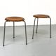 Dot Stool in Teak by Arne Jacobsen for Fritz Hansen, 1950s, Set of 2
