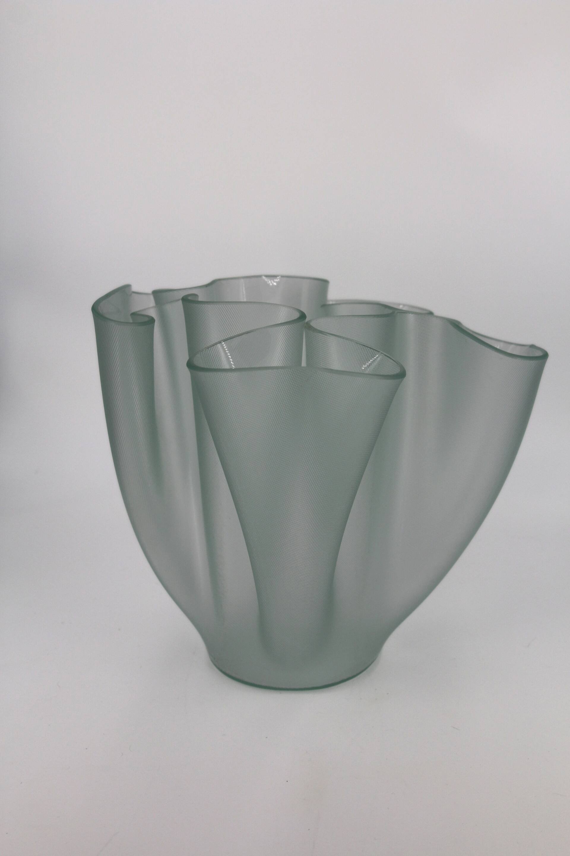 Glass Vase, "Cartoccio" model by Pietro Chiesa for Fontana Arte