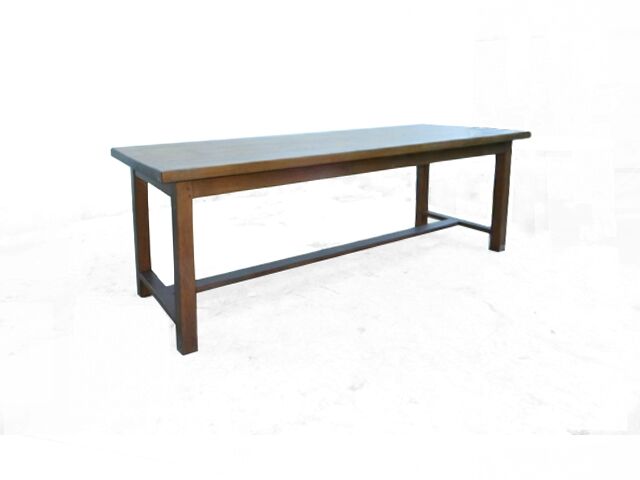 Vintage farm table 1980 solid oak wood