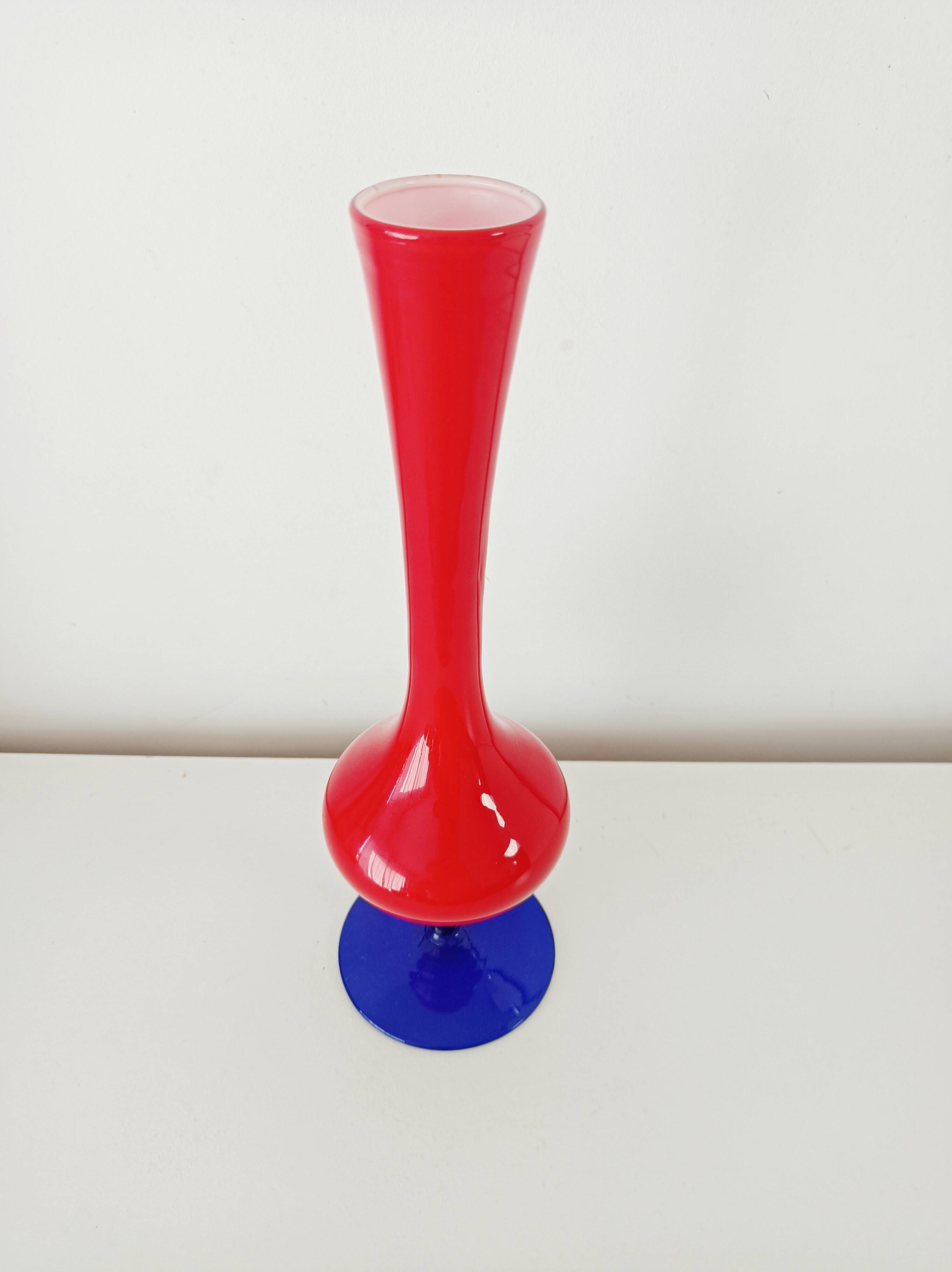 opaline single-flower vase