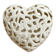 Openwork heart-shaped box in ivory earthenware – Vintage sweet jar