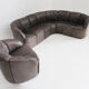 Vintage modular leather sofa and armchair Walter Knoll Piccolino 1960s