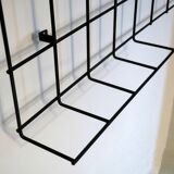 String black metal coat and hat rack, 1950s