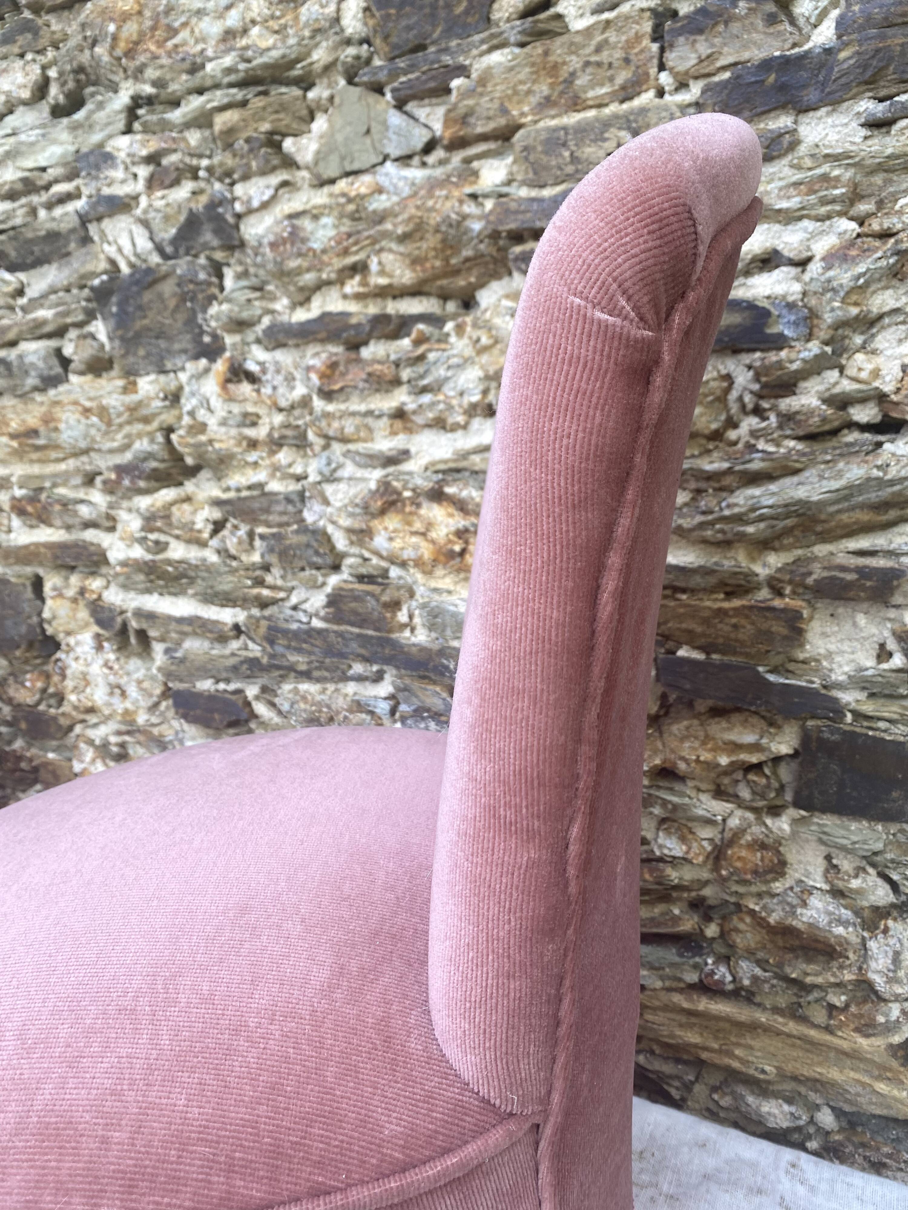 Toad armchair, vintage velvet fireside chair