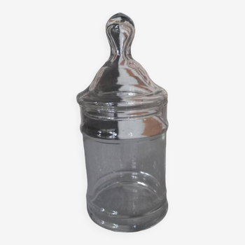 Transparent glass jar