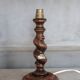 Turned wood lamp base, wooden lamp, table lamp, bedside lamp