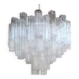 Lustre en verre de murano transparent « tronchi » d75