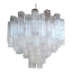 Lustre en verre de murano transparent « tronchi » d75