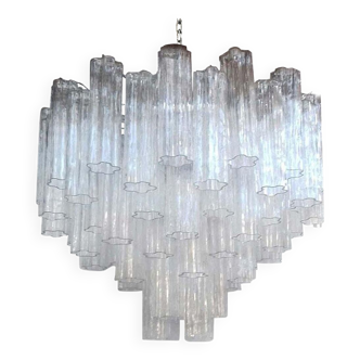 Lustre en verre de murano transparent « tronchi » d75