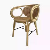 Fauteuil en rotin et cannage