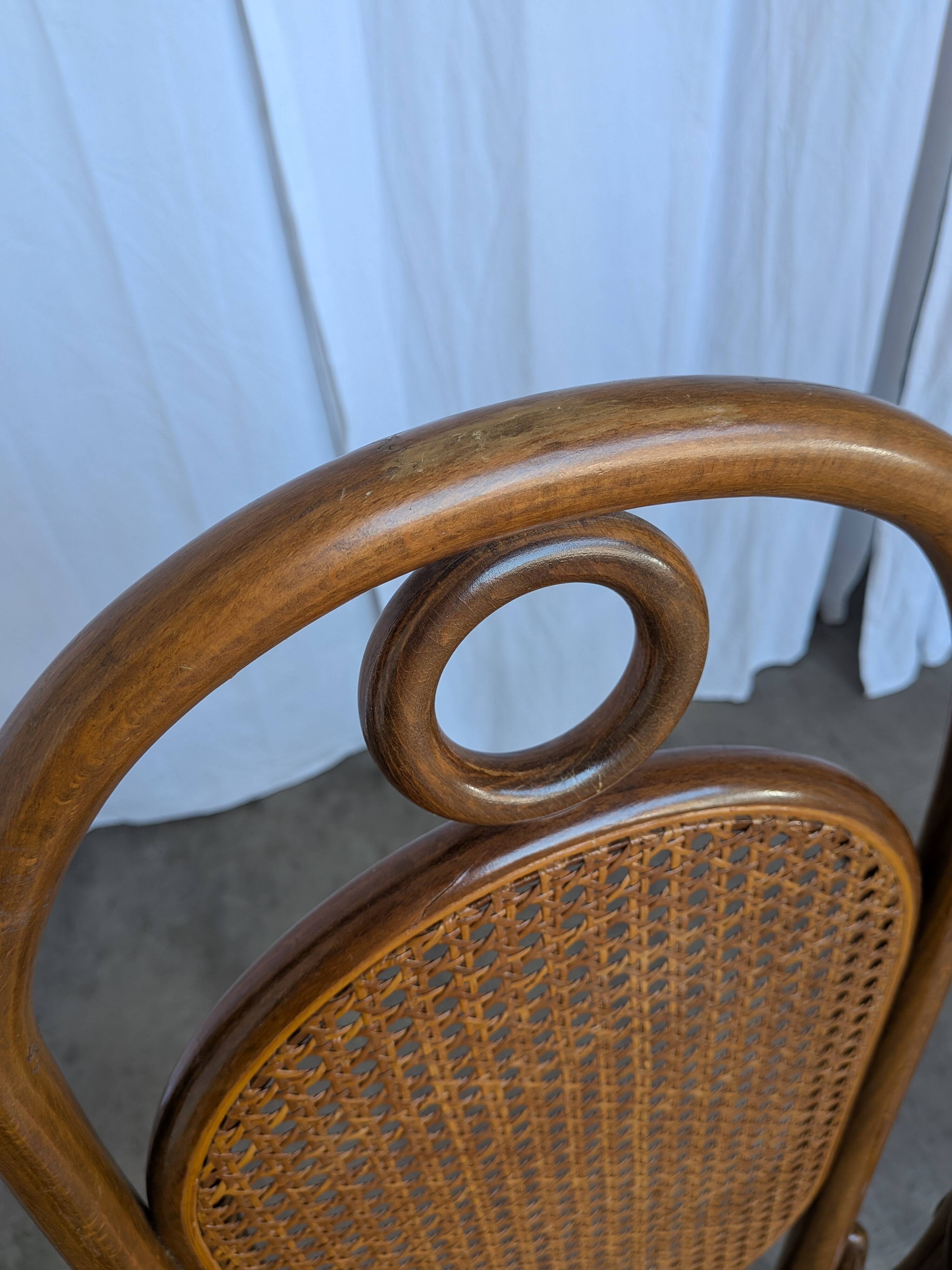 Set of 4 Mid-century Bentwood Cane Dining Chair, Thonet Style, 1970s Yugosl