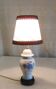 Table lamp in porcelain with floral decoration - mid 20th century.