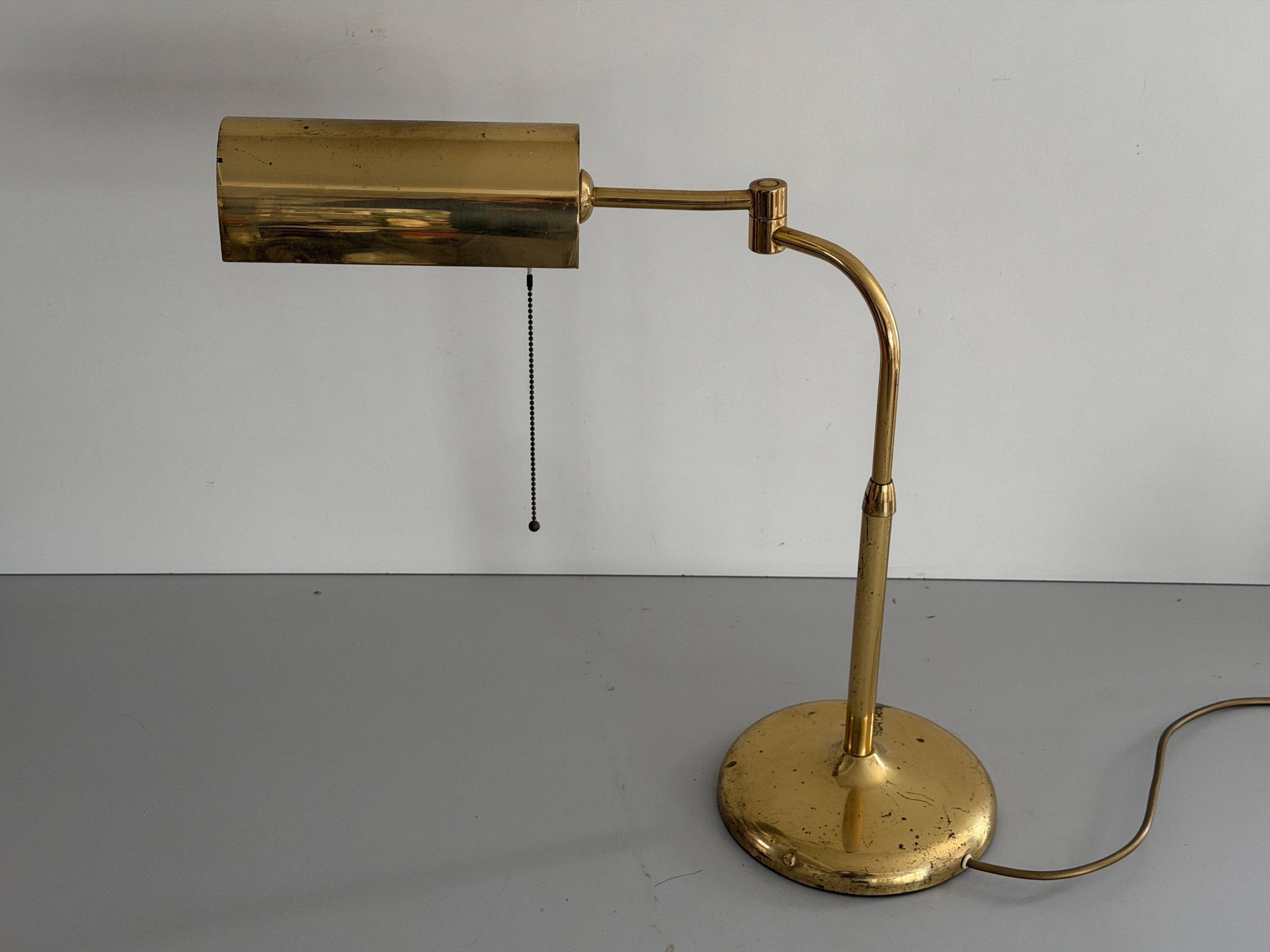 Brass table lamp by Florian Schulz, 1960s, Germany.
