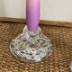 Superb pair of crystal candlesticks model "Organdi" by Crystal d'Ar.