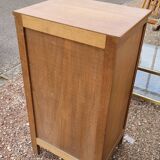 Commode meuble à tiroirs pied compas vintage- 1950s