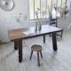 Brutalist oak table by De Puydt, Belgium 1970