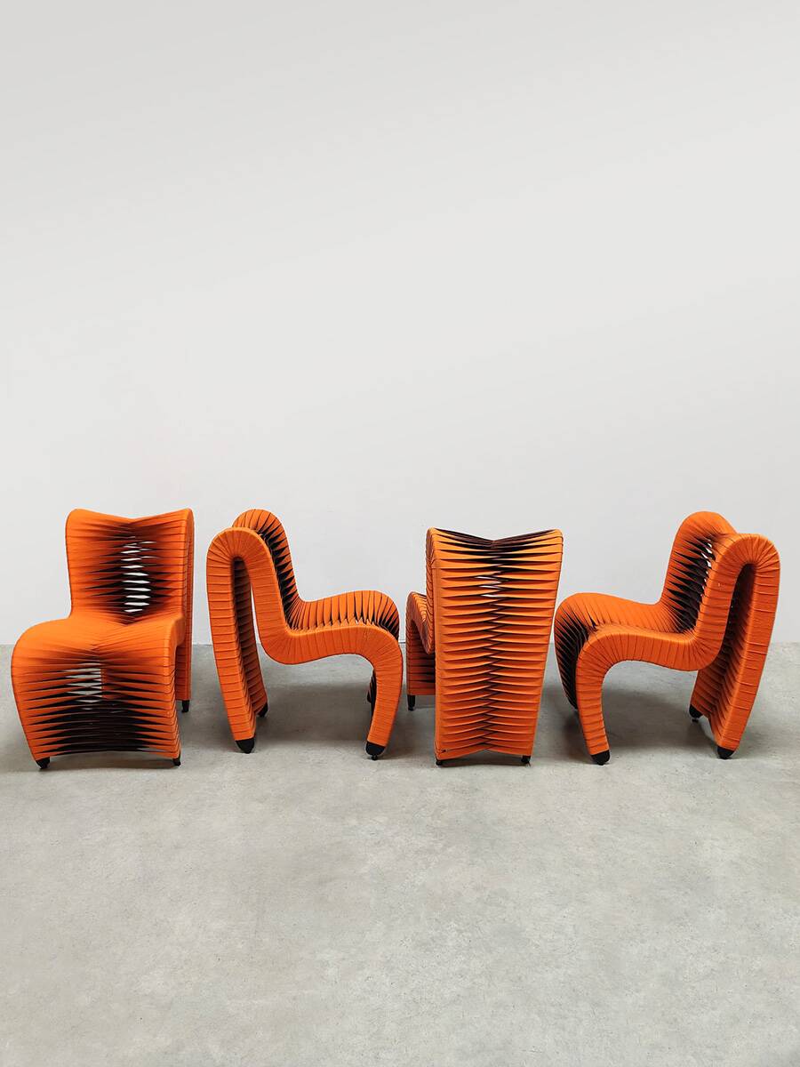 Funky seat belt dining chairs Phillips collection