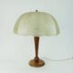 Lampe de table cocon en bois de cerisier, années 1970