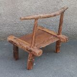 Tabouret ancien en bois. Art africain Baoulé de Côte d'Ivoire