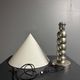 Midcentury nickel plated modernist space age bubbly table lamp, 1970s