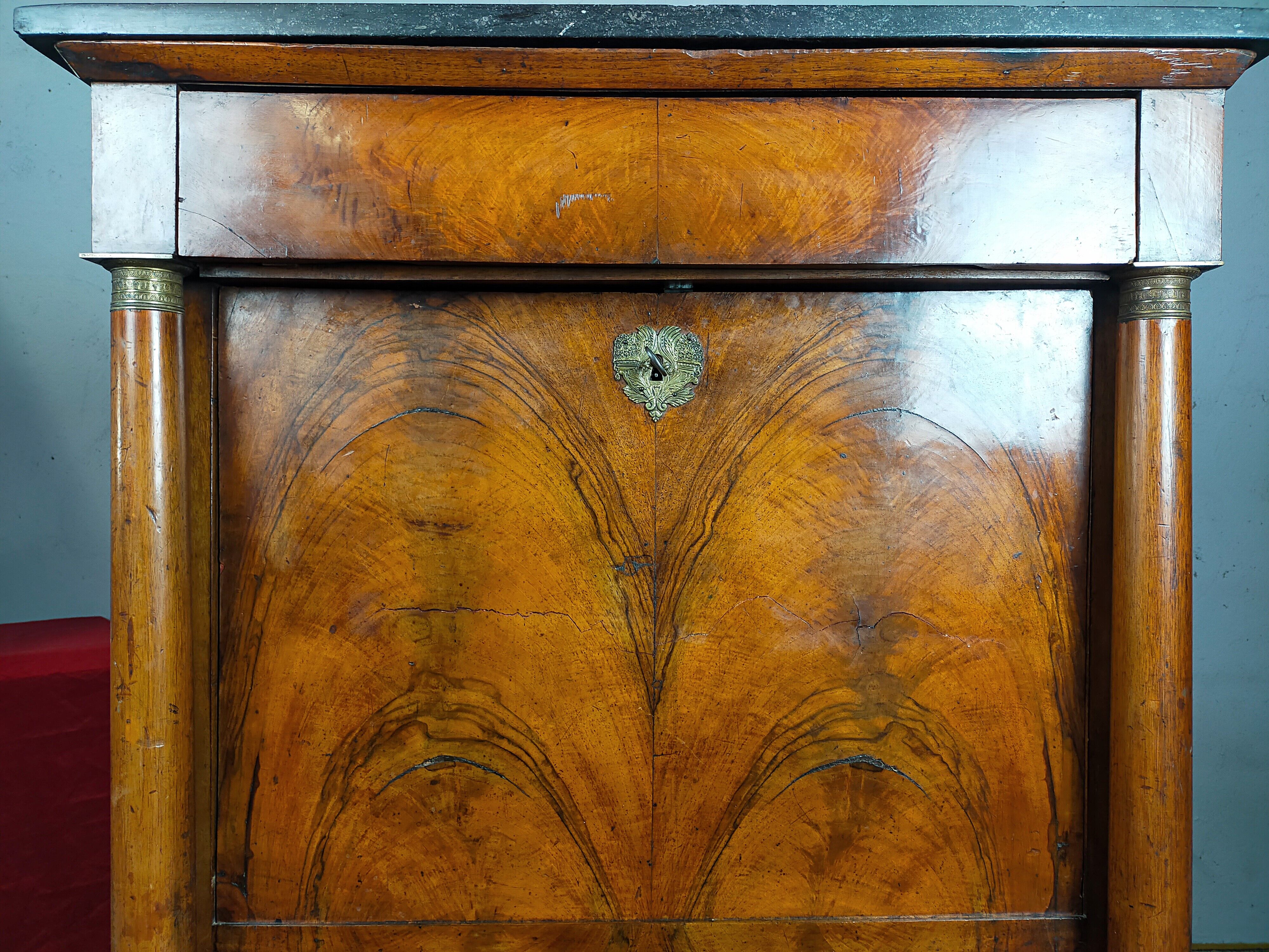 Secretary period Empire in walnut