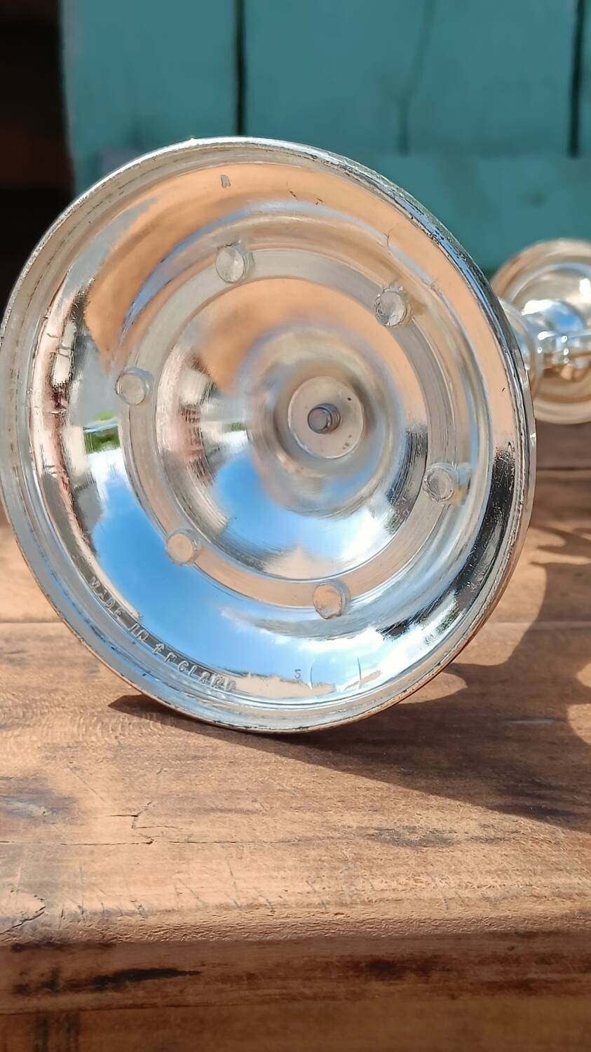 English silver candelabra candlestick