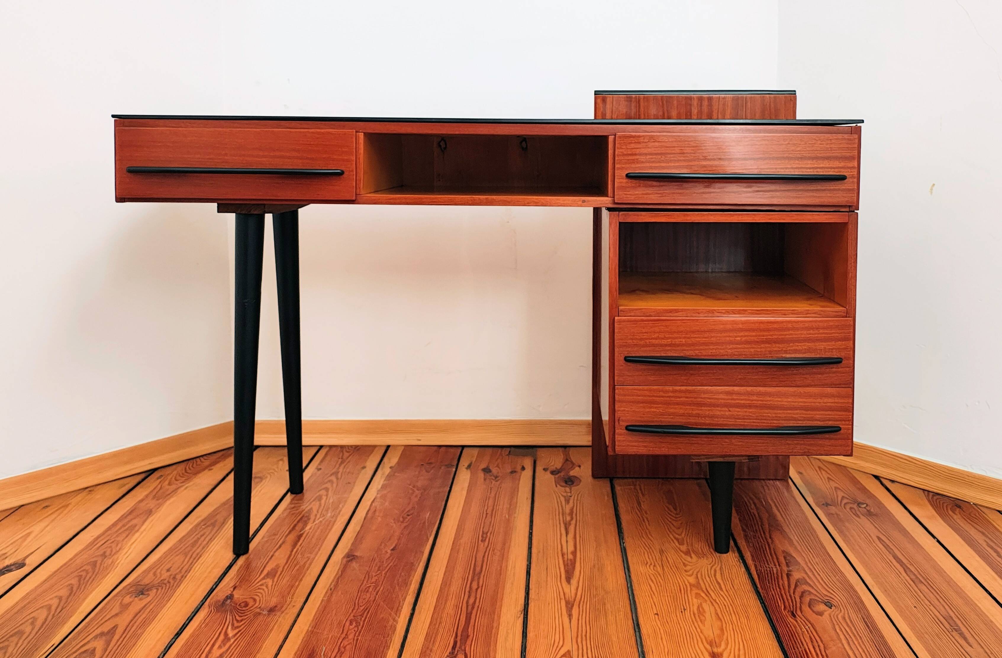 Czechoslovakian Desk by M. Pozar for Up Závody, 1960s, Set of 2