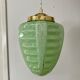 Suspension globe vintag en verre de Clichy vert