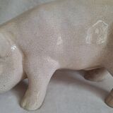 Statue. Cracked ceramic pig.