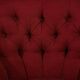 Pair of French red fabric button back armchairs