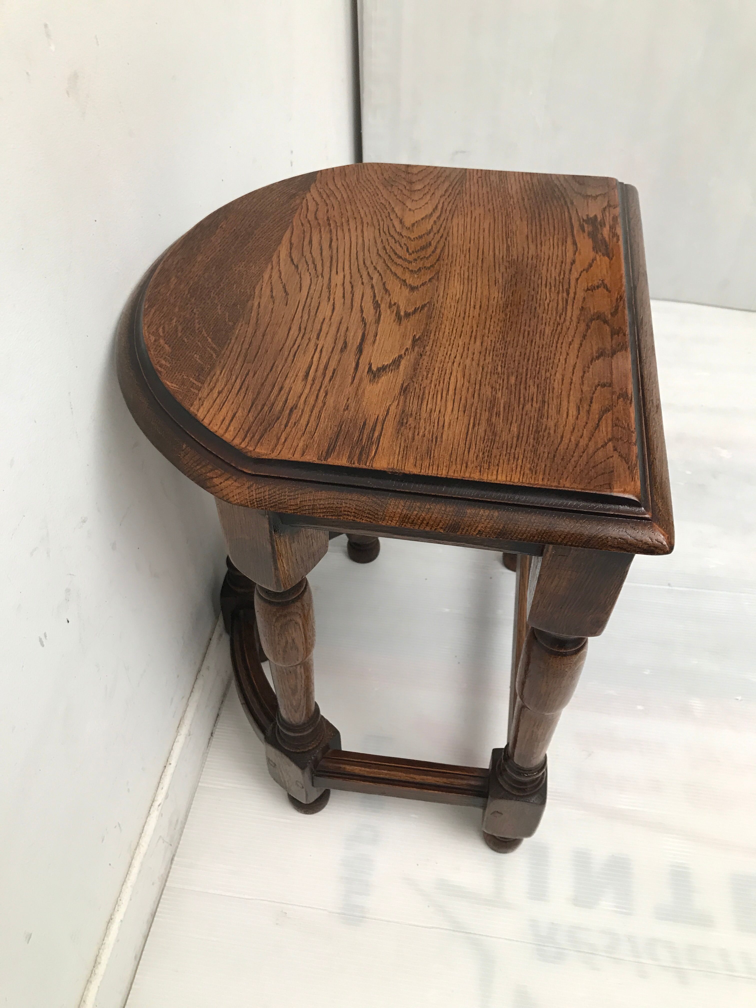vintage half moon farmhouse stool